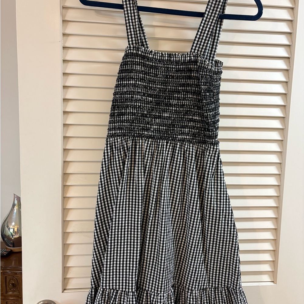 LOFT Monochrome Checkered Dress